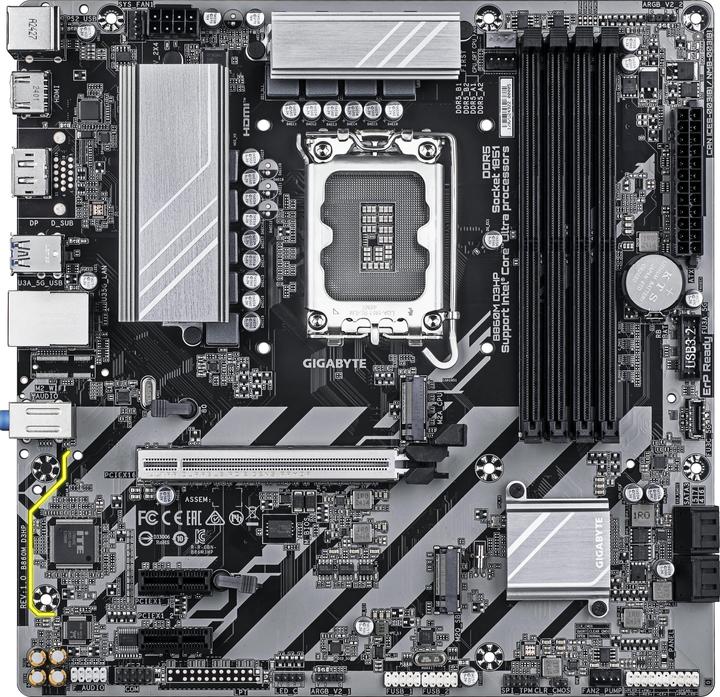 Produktbild Gigabyte MB GBT Intel 1851 B860M D3HP (LGA 1851, Intel B860, mATX)