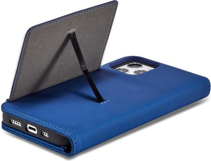 Immagine prodotto Hurtel Custodia a calamita per iPhone 12 cover portafoglio porta carte blu (Apple iPhone 12)