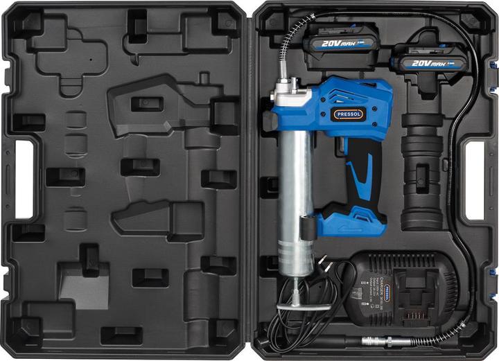 Actual product image Pressol Battery grease gun, 20 V, 2.0 Ah, case
