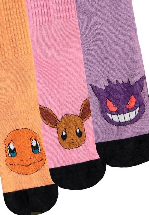 Actual product image Difuzed Pokemon - Gengar, Eevee, Charmander - 43/46 size (pack of 3, 35 - 38)