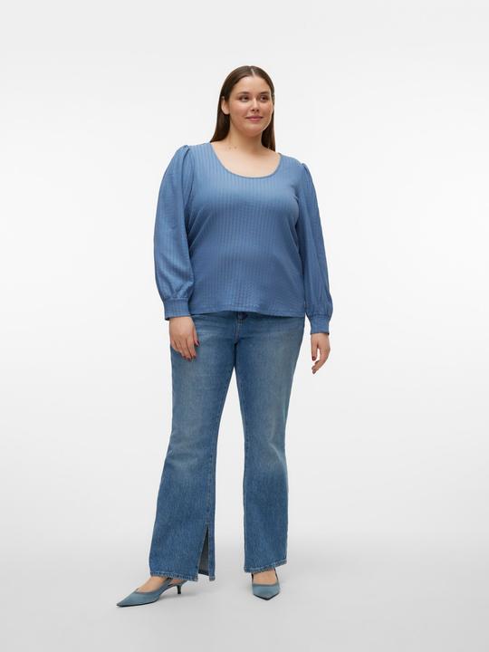 Produktbild Vero Moda Normal geschnitten U-Ausschnitt Curve Voluminöser Armschnitt Top Bluse (48, 50)