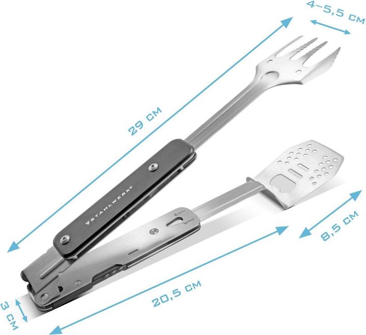 Produktbild Stahlwerk Grill-Set mit 4-in-1 BBQ Multitool-Grillbesteck