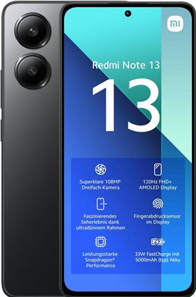 Productafbeelding Xiaomi Redmi 13 (128 GB, Zwart, 6.79", Dubbele SIM, 108 Mpx, 4G)