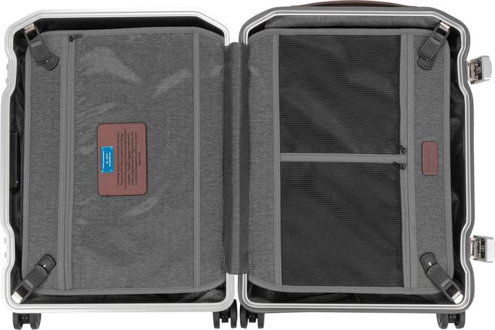 Immagine prodotto Piquadro PQ-Light - Bagaglio a mano Fast-Check Trolley a guscio rigido nero/pelle (37 l, Bagaglio a mano (fino a 50 litri))