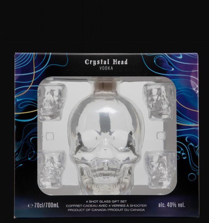Produktbild Crystal Head Vodka mit Etui und 4 Shotgläsern (1 x 70 cl)