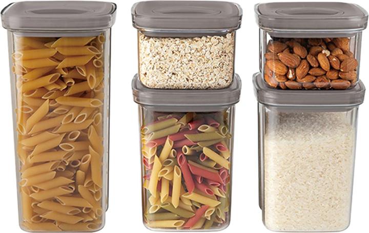 Actual product image BerlingerHaus Design storage containers for food, 5-piece, taupe (1.50 l)