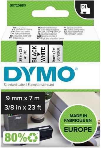 Produktbild Dymo Tape D1 Black On White 9mmx7m (0.90 cm, Weiss)