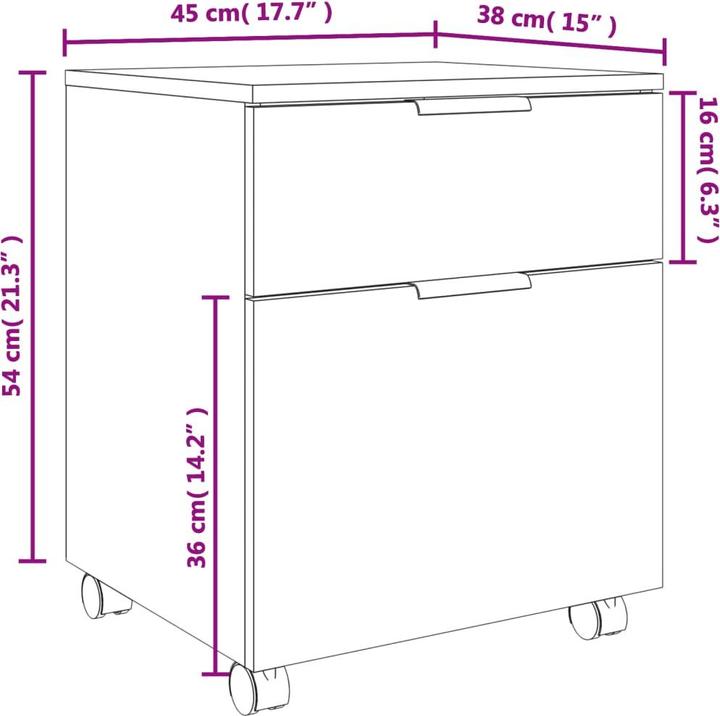 Actual product image VidaXL Grazyna (45 x 38 x 54 cm)