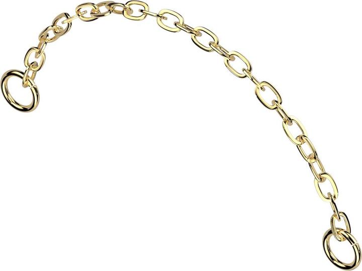 Star Piercing Verbindungskette Basic vergoldet (Titan G23)