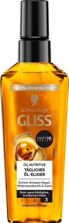 Image du produit Gliss Daily Oil Elixir 75ml, Repairing Hair Oil Elixir Enriched with HAPTIQ System, Hair Elixir Trea (75 ml)