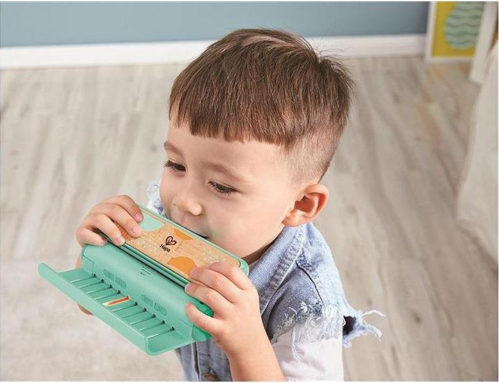Actual product image Hape Bright learning harmonica (English, German)