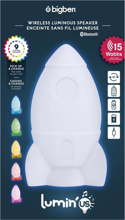 Image du produit Bigben Lumin'Us Rocket (8 h, Fonctionnement sur batterie)