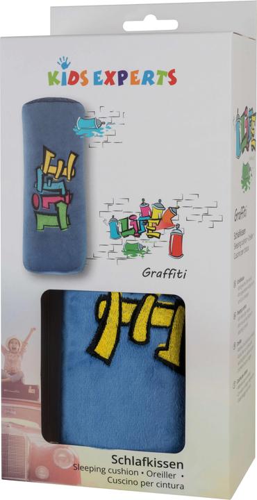 KidsExperts Schlafkissen Graffiti blau (Kopf- & Nackenkissen)