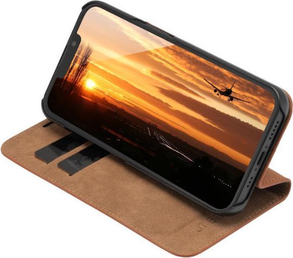 Productafbeelding JT Berlin iPhone 14 - Tegel Flip Case cognac (Apple iPhone 14)