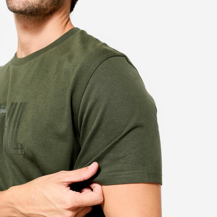 Actual product image Domyos T-Shirt Herren Baumwolle Regular - khaki (M)