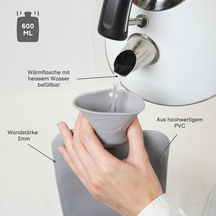 Immagine prodotto Hermex Set di cintura riscaldante e borsa dell'acqua calda Scaldamani Scaldapancia Bottiglia dell'acqua (0.60 l)