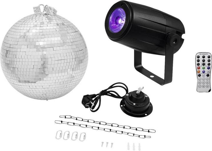 Image du produit Eurolite Set boule de discothèque LED (30 cm)
