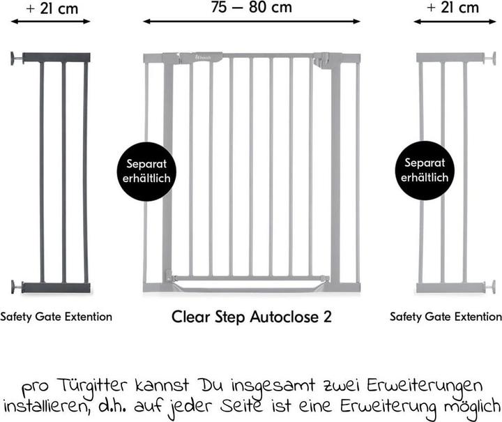 Image du produit Hauck Safety Gate Extension 21 cm Dark Grey​ (21 cm)