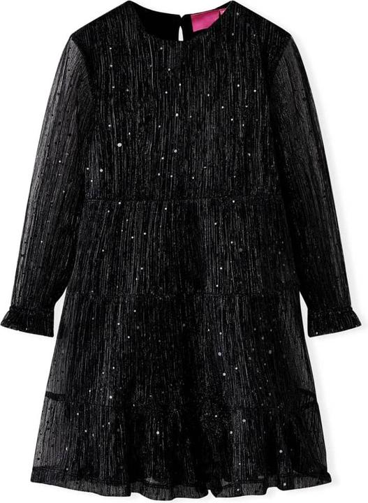 VidaXL Kinderkleid mit Langen Ärmeln Schwarz 140,Aussenmaterial (140)