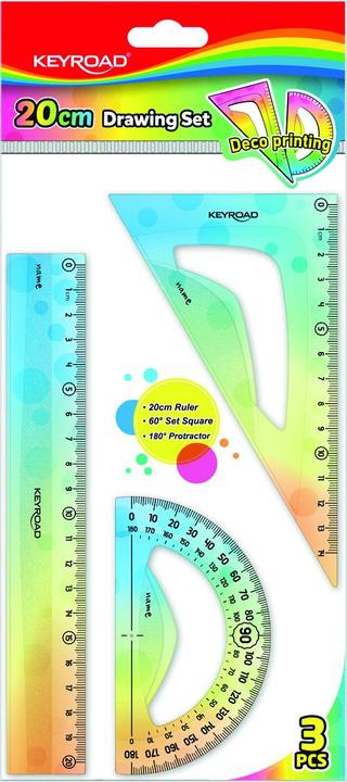 Actual product image Keyroad Geometric set, pastel, 20 cm, 3-piece, pendant, mixed colours (14 cm)
