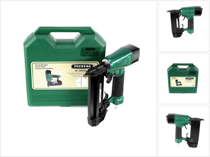 Prebena 2P-J50SDS Air pressure pneumatic nailer 5-7 bar in carrying case