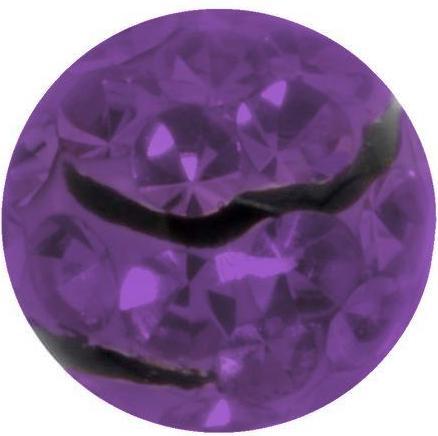Bijouteria Piercingverschluss (Chirurgenstahl 316L, Epoxiharz, Kristall)