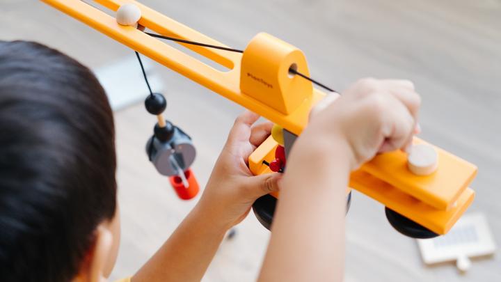 Actual product image Plantoys Plan City Crane Set