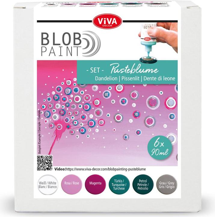 Actual product image Viva Decor Blob Paint colour set "Dandelion", 6 pieces (Multinational, 90 ml)