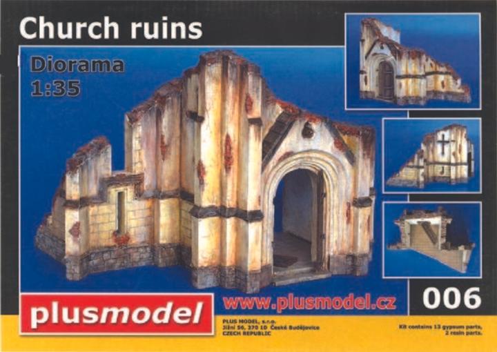 Actual product image Plus Model Church ruins WW II ceramics.