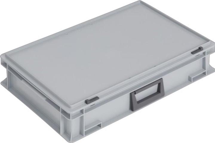 Actual product image Lockweiler Plastic case L600xW400xH133 mm PP 1 handle sliding closure grey 24 l (1 pieces)