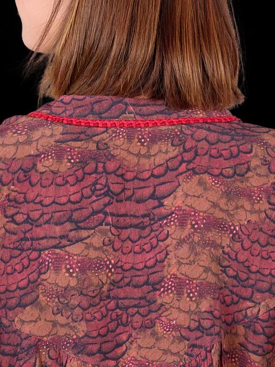 Immagine prodotto Scotch & Soda Popover Blouse Stand Collar Feather Bordeaux (M)