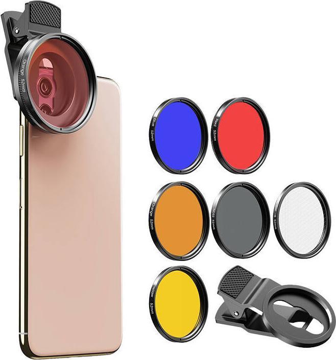 Immagine prodotto Apexel Kit di lenti per dispositivi mobili APL-52UV-7F 52mm 7in1 (Filtro UV)