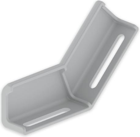 Productafbeelding Unex Hoekverbinder, oplopend, lichtgrijs 66843 Uitvoering hoekverbinder, type schroefaansluiting (15.20 cm)