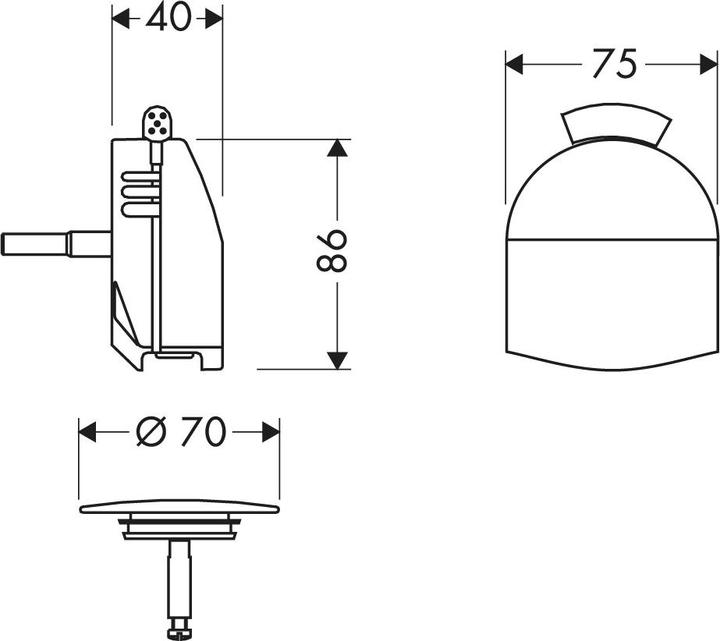 Image du produit hansgrohe Exafill 58127000 Kit de finition - Argent