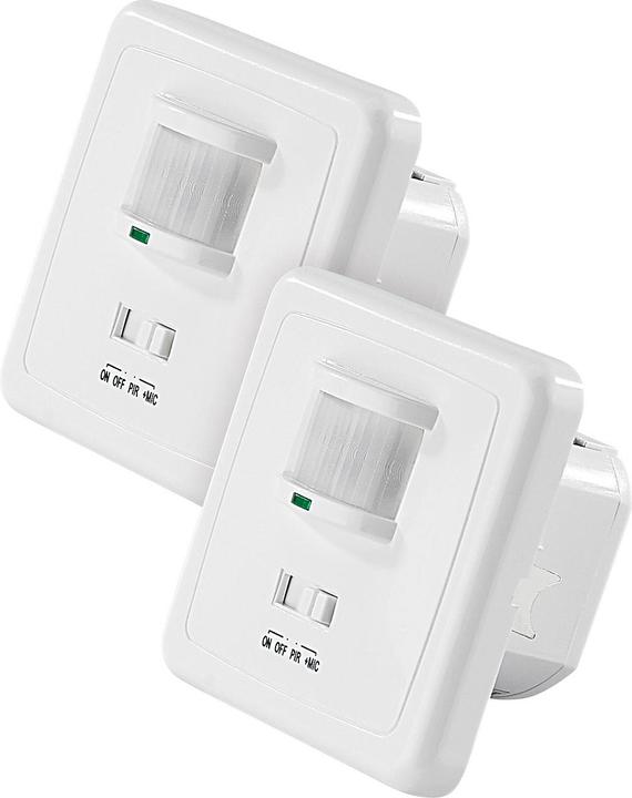 Produktbild Revolt 2er-Set Automatische Lichtschalter mit Bewegungsmelder & Sound-Sensor (12 m)