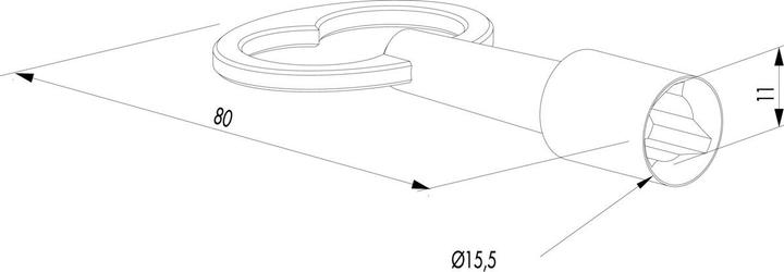 Actual product image Locinox Dreieck-Schlüssel 3071-T11 (1 pcs.)