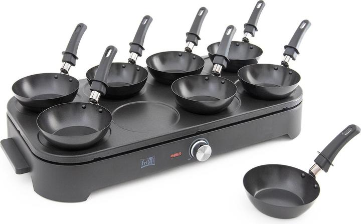 Produktbild Fritel Gourmet Wok und Pfannkuchen (8 cm, Wok Pfanne, Aluminium)