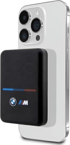 Actual product image BMW Powerbank indukcyjny BMPBMS3K22PGVK 5W 3000mAh + cable czarny/black M Collection MagSafe (3000 mAh, 5 W, 11000 Wh)