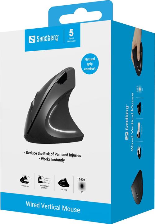 Actual product image Sandberg Wired Vertical Mouse (Cable)