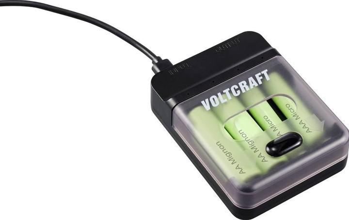 Produktbild Voltcraft VC-BC4-PB1 2in1 Ladegerät & Powerbank (1 Stk., AAA, AA, 500 mAh, Ladegerät ohne Akku)