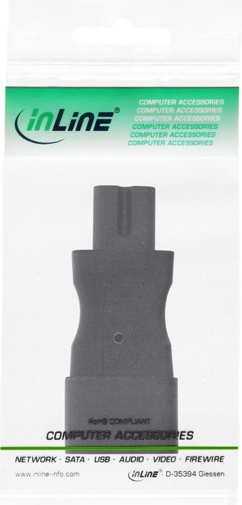 Actual product image InLine Mains adapter IEC 60320 C14 / C7 (C14, C14)