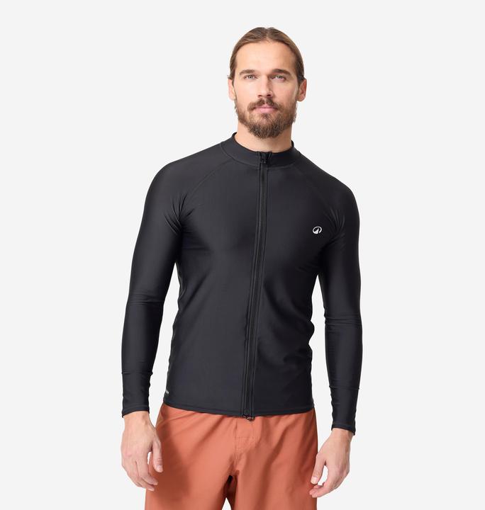 Olaian UV-Shirt Herren UV-Schutz 50+ Zipp Eur Top 500 schwarz (XXL)