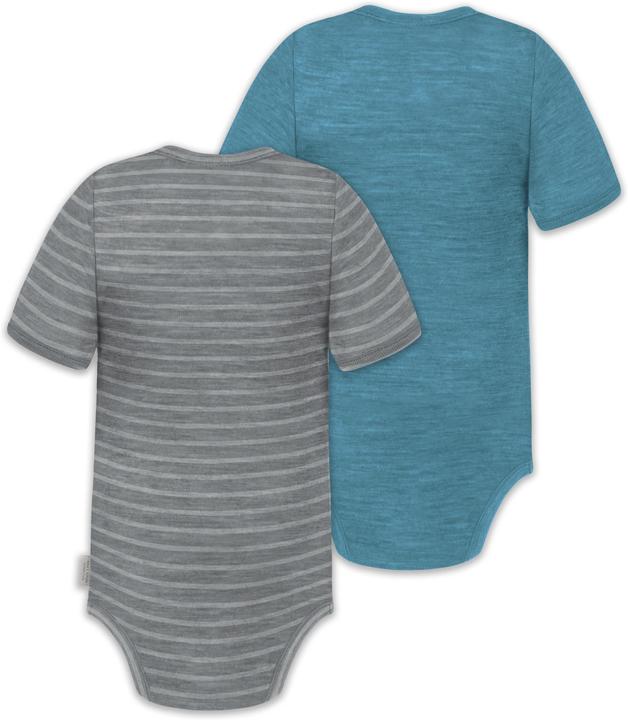 Image du produit Normani Lot de 2 bodies manches courtes bébé mérinos "Tihoi" - 9317 (80)