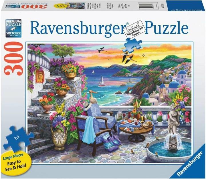 Produktbild Ravensburger Grossformatiges 2D-Puzzle Sunset over Santorini 300 Teile (300 Teile)