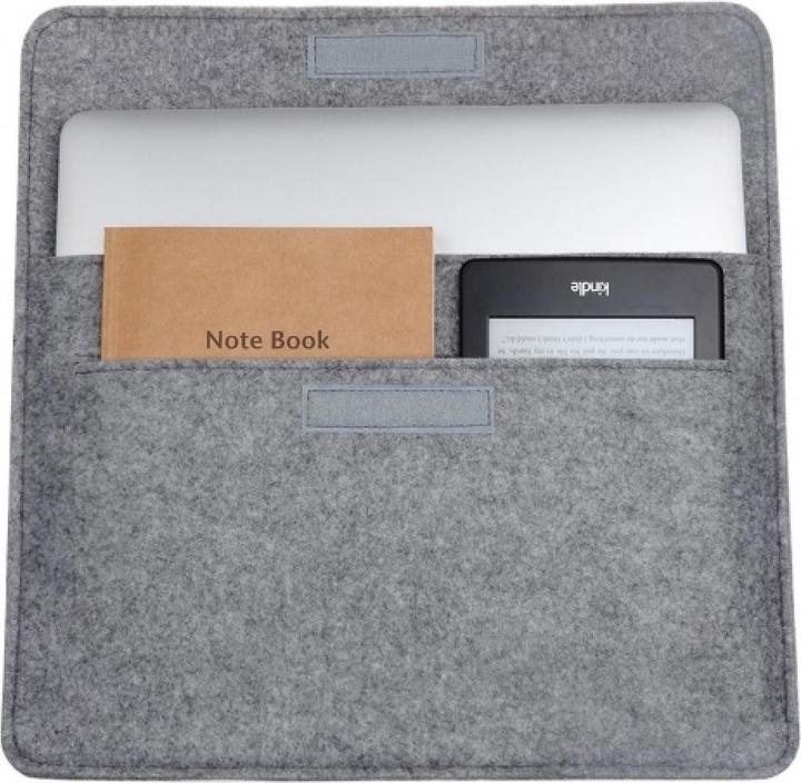 Actual product image Screenguard 2-in-1 Felt Sleeve Macbook & Notebook 12" 11" Felt Case (12", Apple)