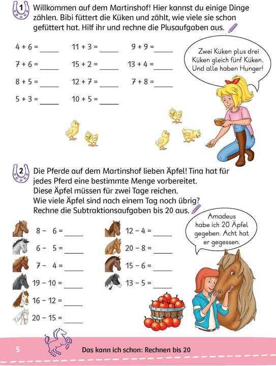 Produktbild Bibi & Tina: Mein Lernrätsel-Block Mathematik für die 2. Klasse (Deutsch, 2025)