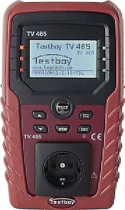 Testboy Appliance tester TV 465 pro with protective conductor / insulation resistance L235xW140xH80mm