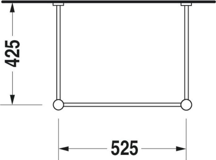 Actual product image Duravit Metal bracket VERO height-adjust. +50mm f WT 045360/045460 (52.5 x 42.5 x 78 cm)