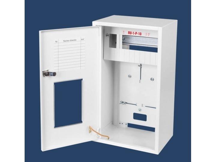 Produktbild Karwasz Zählerschrank Aufputz, Unterputz, universell 1 Meter 1-phasig 10 Module IP30 (RU-1-P-10 Z/O)