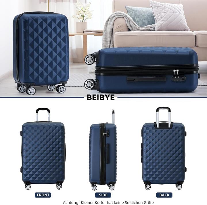 Actual product image Beibye 2066 Hartschalenkoffer mit Zahlenschloss (M (50 - 90l))